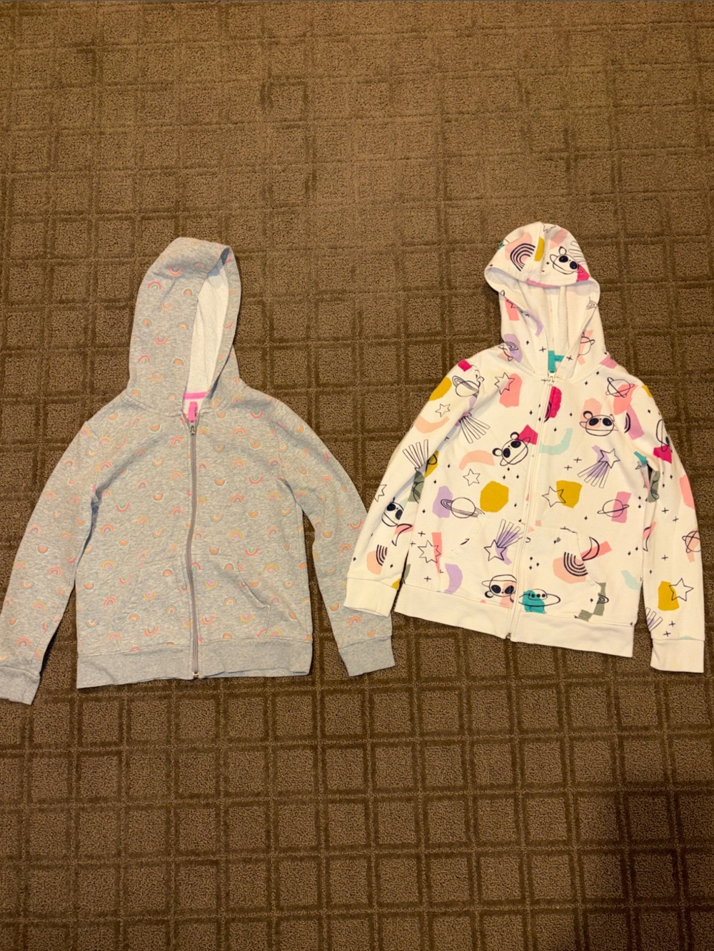 Cat & Jack Girls (Size Medium 7/8) Hooded Zip Sweatshirt Bundle